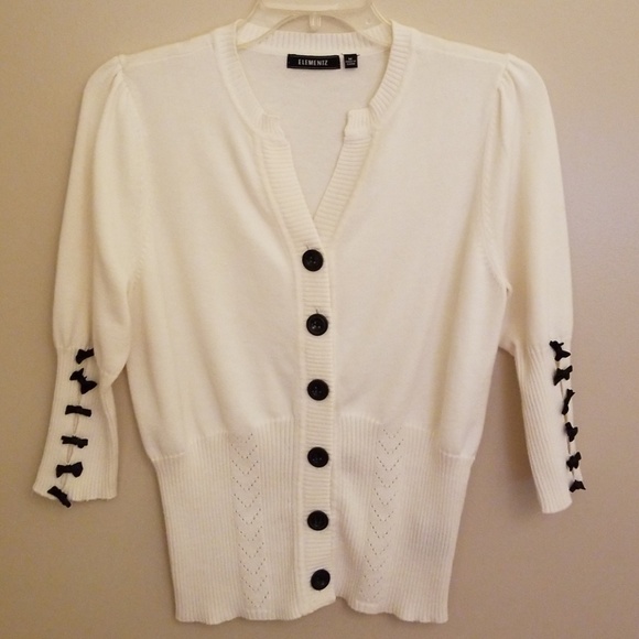 Elementz Sweaters - Women's Elementz 3/4 Sleeve Button Front Sweater